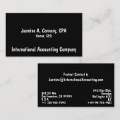 白モダン黒 名刺 (正面/裏面)