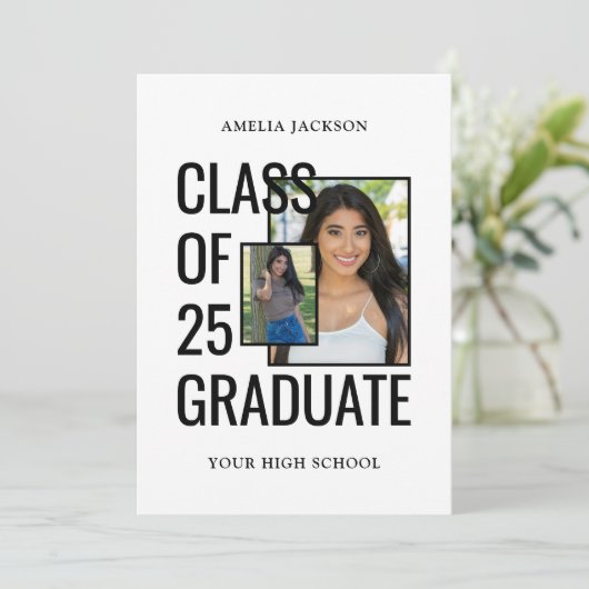 白モダン2写真教室25グラードオープンハウス 招待状 (スタンド正面)