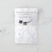 白モダン – 大理石ブラック抽象芸術ありがとう サンキューカード (内部)