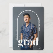 白モダンGRAD Arch Photo Gradate発表 サンキューカード (正面)