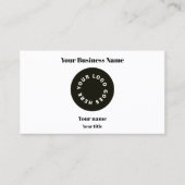 白モダンQRコードでロゴを追加 名刺 (正面)