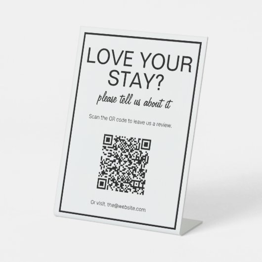 白モダンQRコードの基本確認表の記号 台座サイン (正面)