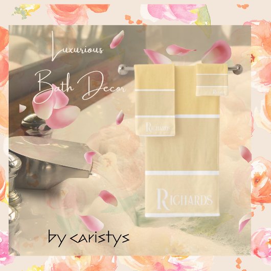 白モノグラムのい黄金棒 バスタオルセット