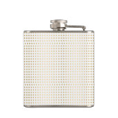 白モノグラムのと金ゴールドの水玉模様パターン フラスク (裏面)