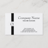 白モノグラムのストライプ 名刺 (裏面)