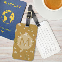 白モノグラムのデイジー花柄