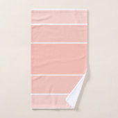 白モノグラムの桃の色合い バスタオルセット (ハンドタオル)