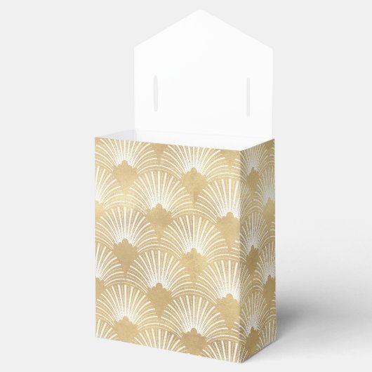 白モノグラムの色と白のアールデコパターン フェイバーボックス (オープン)