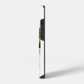 白モノグラム3フォトコラージュ iPhoneケース (左側面)
