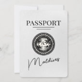 白モルディブのパスポート日付を保存 セーブザデート (正面)