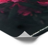 白モーガンアラビアンマーレワイルドホース花 ポスター (角)