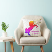 白ユニコーンパーソナライズされた形見 クッション (椅子)