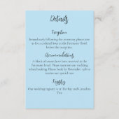 白ユニコーンピンクの花結婚青 エンクロージャーカード (正面)