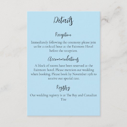 白ユニコーンピンクの花結婚青 エンクロージャーカード (正面)