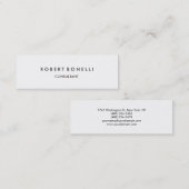 白ユニークスリムスキニーモダン名刺 スキニー名刺 (正面/裏面)