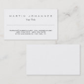 白ユニークプレーンプロフェッショナル名刺 名刺 (正面/裏面)