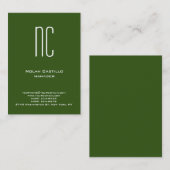 白ユニーク白シンプルモノグラム 名刺 (正面/裏面)