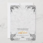 白ユニーク黒のクリエレガントスマスカード シーズンカード (裏面)