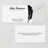 白ユニーク黒公証人 名刺 (正面/裏面)