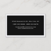 白ユニーク黒縁どトレンディー名刺 名刺 (裏面)