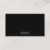 白ユニーク黒馬の写真ウマ科の 名刺 (裏面)