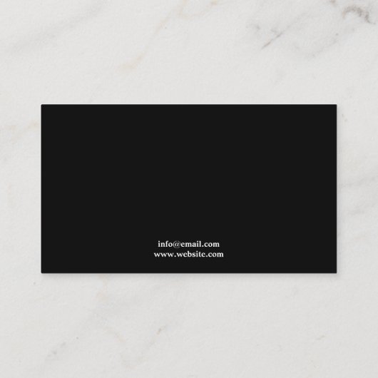 白ユニーク黒馬の写真ウマ科の 名刺 (裏面)