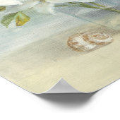 白ユリと貝殻 ポスター (角)