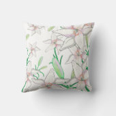 白ユリのイラスト クッション (裏面)