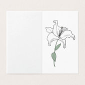 白ユリの哀悼カード (外部フラット)