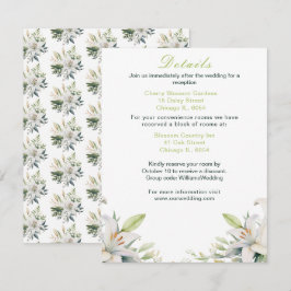 白ユリ結婚の花 エンクロージャーカード