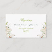 白ユリ結婚の花 エンクロージャーカード (正面)