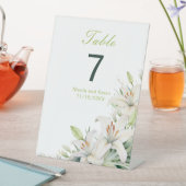 白ユリ結婚の花 台座サイン (インサイチュ)