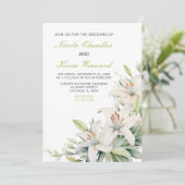 白ユリ結婚の花 招待状 (スタンド正面)