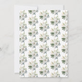 白ユリ結婚の花 招待状 (裏面)