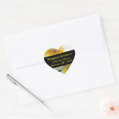 白ユリ結婚差出人住所ラベル ハートシール (封筒)