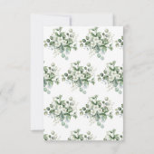 白ユーカリ水彩花 ブライダルシャワー サンキューカード (裏面)