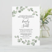 白ユーカリ結婚ブ枝 招待状 (スタンド正面)