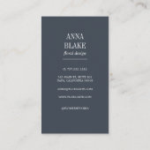 白ユーカリ花（縦） 名刺 (裏面)