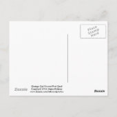 白ユーモアのあるいペルシャ猫 ポストカード (裏面)