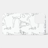 白ヨガ位置ラインスケッチ Case-Mate iPhoneケース (裏面 (横))
