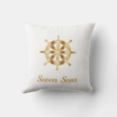 白ヨットボート名金ゴールドハンドル沿岸 クッション (裏面)