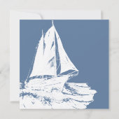 白ヨット葬儀案内カード 招待状 (裏面)