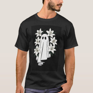 白ライリーの美的幽霊不気味- Cute Fl Tシャツ