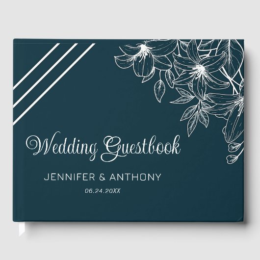 白ライリー手描き ゲストブック (正面)