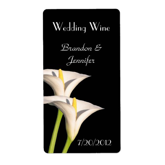 白ライリー結婚ズのミニワインラベル ラベル (正面)