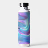 白ラフエレガント文字ホログラフィックペルソナライズ ウォーターボトル (左面)