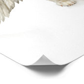 白ラブラドールレトリバー着用ポートレート ポスター (角)