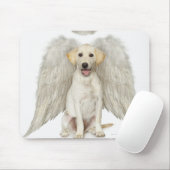 白ラブラドールレトリバー着用ポートレート マウスパッド (マウス)