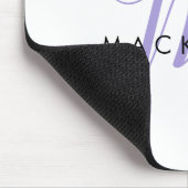 白ラベエレガントンモダンダー文字モノグラム マウスパッド (コーナー)