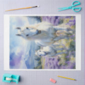 白ラベンダーウマ 薄葉紙 (クラフト)